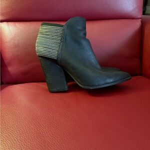 Aldo Black and Silver Ankle Booties